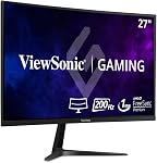 ViewSonic VX3218-PC-MHD 32 Inch Curved 1080p 1ms 180Hz Gaming Monitor with FreeSync Premium, Eye Care, HDMI and Display Port