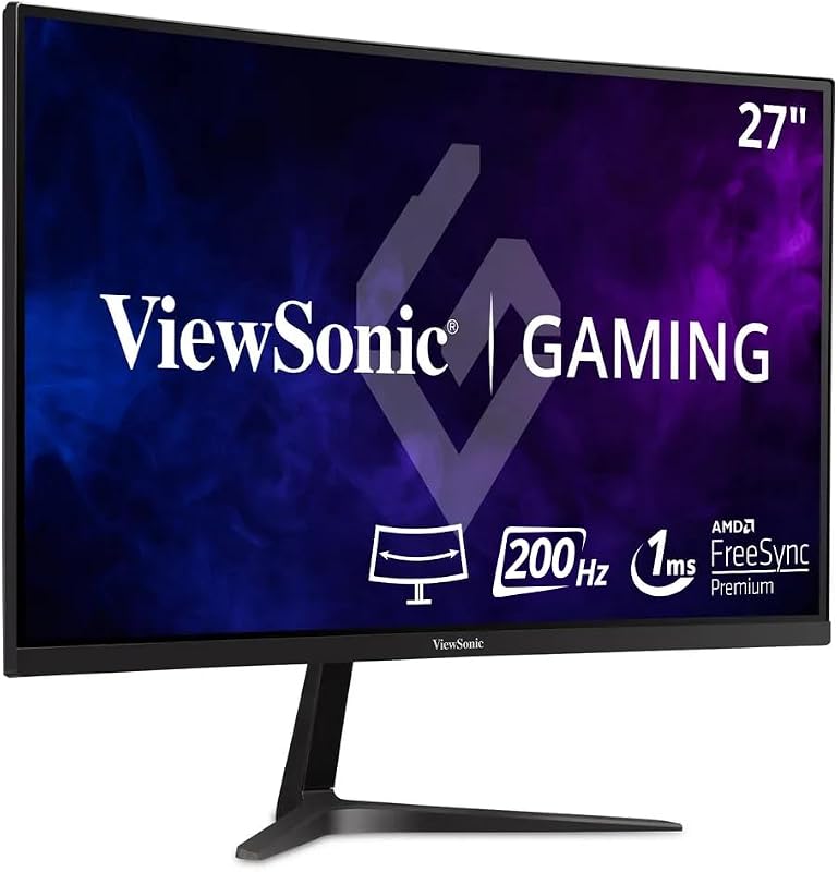 VX2718-PC-MHD 27 Inch 1080p Curved Gaming Monitor, 200Hz and 1ms for Smooth Gameplay, FreeSync Premium and Eye Care Technology, HDMI, and DisplayPort Inputs
