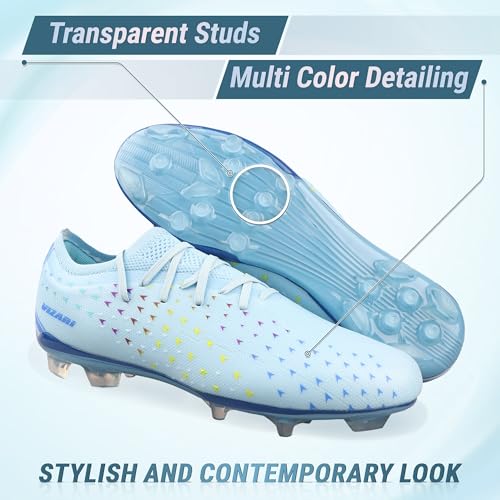 Vizari Tioga FG Adult Soccer Cleats for Men and Women | TPU Coated Wide Width Soccer Cleats | Transparent Studs for Outdoor Football Shoes3