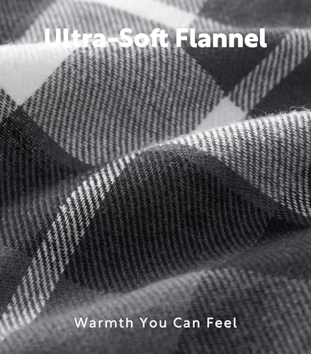 Image of DAVID ARCHY Men's Pajamas Set Flannel Pjs Sets Cotton Pajamas for Men | Ultra-Soft Loungewear Sets, Classic Plaid Sleepwear for Winter, Lounge Set with Roomy Pockets, Pijamas para Hombres