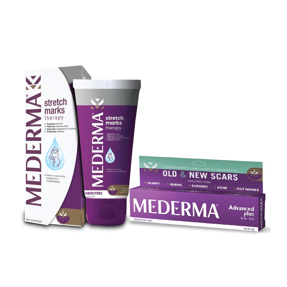 MEDERMA Stretch Mark Removal Therapy 50g & Advance Plus Scar Removal Gel 10g Combo-image-37