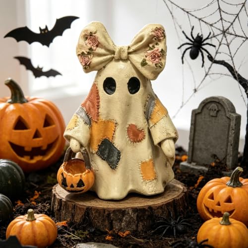 Fantôme d'Halloween debout figurine matelassé deco stable maison