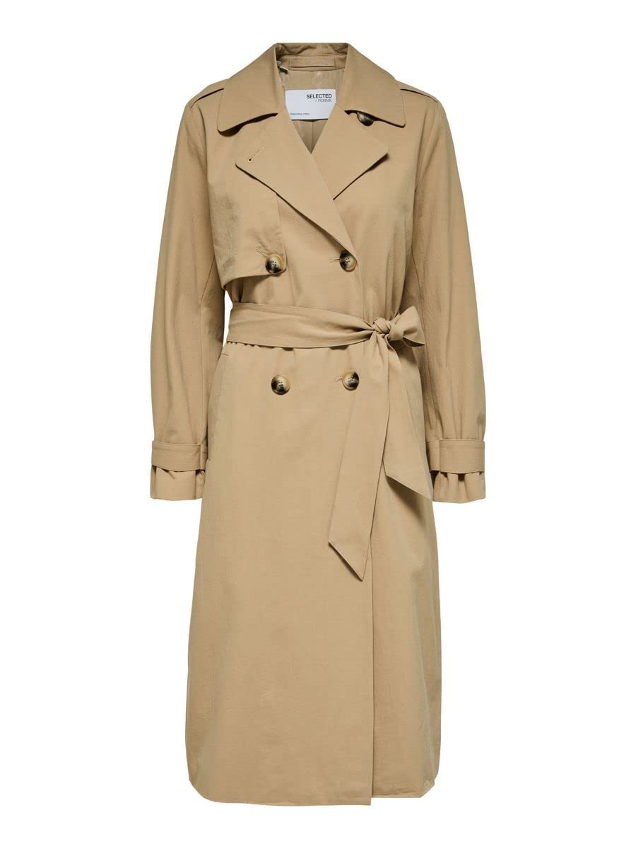 SELECTED FEMME Slfrosa Lano Coat Noos, zwart, 44