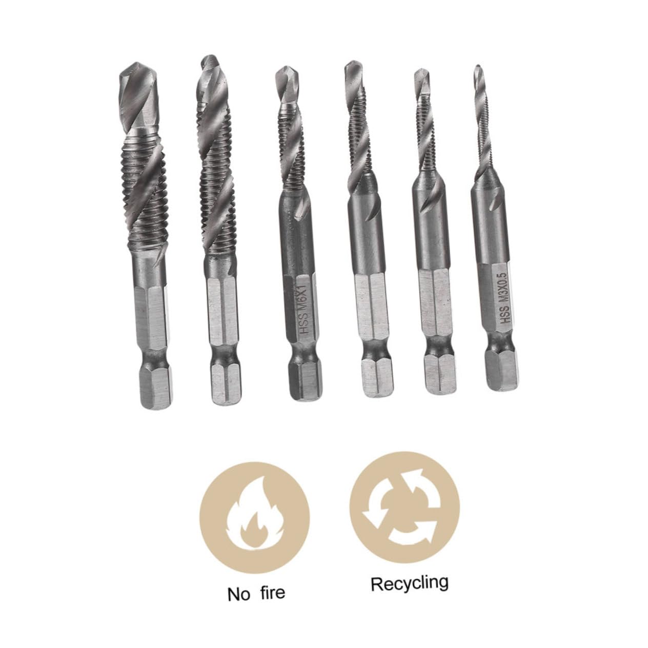 Artibetter 18piezas Brocas De Rosca De Alta Velocidad Función De Perforación y Corte Herramienta De Tapping Para Bricolaje y Carpintería