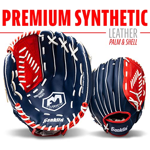Franklin Sports Baseball And Softball Glove - Field Master - Baseball And Softball Mitt , Red, White, Blue , 13.0" #TOP1