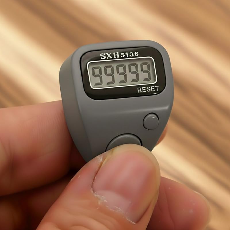 Glemizy Digital Tally Counter Finger Ring Jaap Tasbeeh | LCD Display, 5-Digit Count, Reset Button, Multicolour, Compact & Portable-picture-24