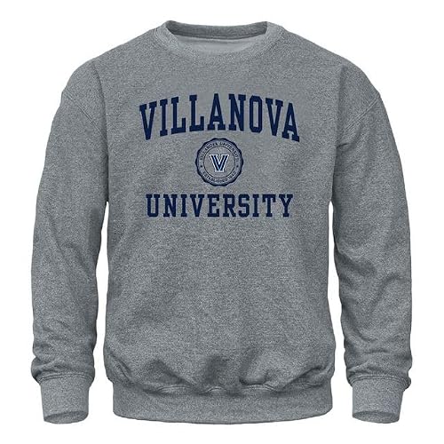 Barnesmith Villanova University Wildcats Crewneck Sweatshirt, Heritage, Charcoal Grey, Medium