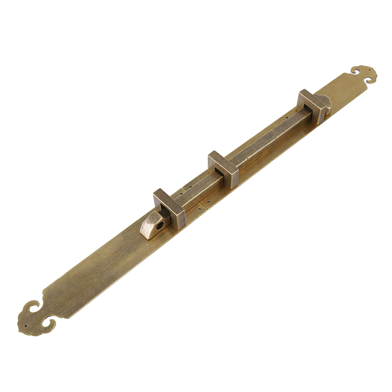 Cgjdfjhe One Color Door Lock， Barrel Bolt Latch Antique Slide Brass Sliding Lock For Door Brushed Finish(50Cm)