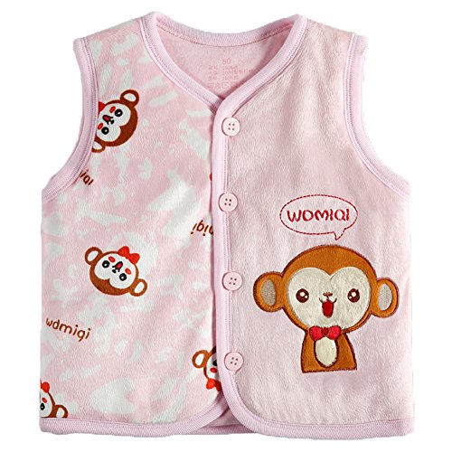 Monvecle Baby Cotton Warm Vests Unisex Infant to Toddler Padded Waistcoat