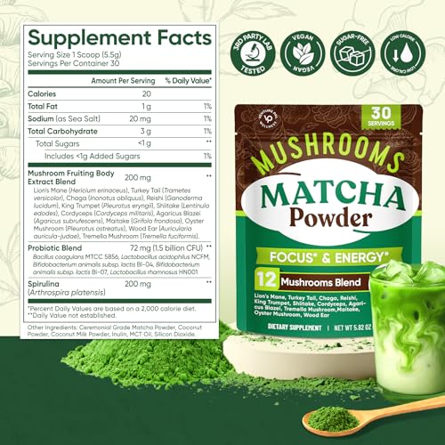 Venture Pal Ceremonial Grade Matcha with Mushrooms