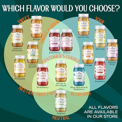 TrueSeaMoss Sea Moss Gel – Made in USA – 5-in-1 Formula – Wildcrafted Seamoss, Ashwagandha & Jarred Vegetables – Ashwagandha, Pack of 1 (Labels may Vary)