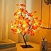 Lampe de table Feuilles dautomne, Branche de Lampe à LED, Arbre Lumineux LED,Lampe Chevet de Nuit Chambre, Feux De Nuit Lumière De Bureau Lampe Décoration pour Noël, intérieur,décoration de Maison