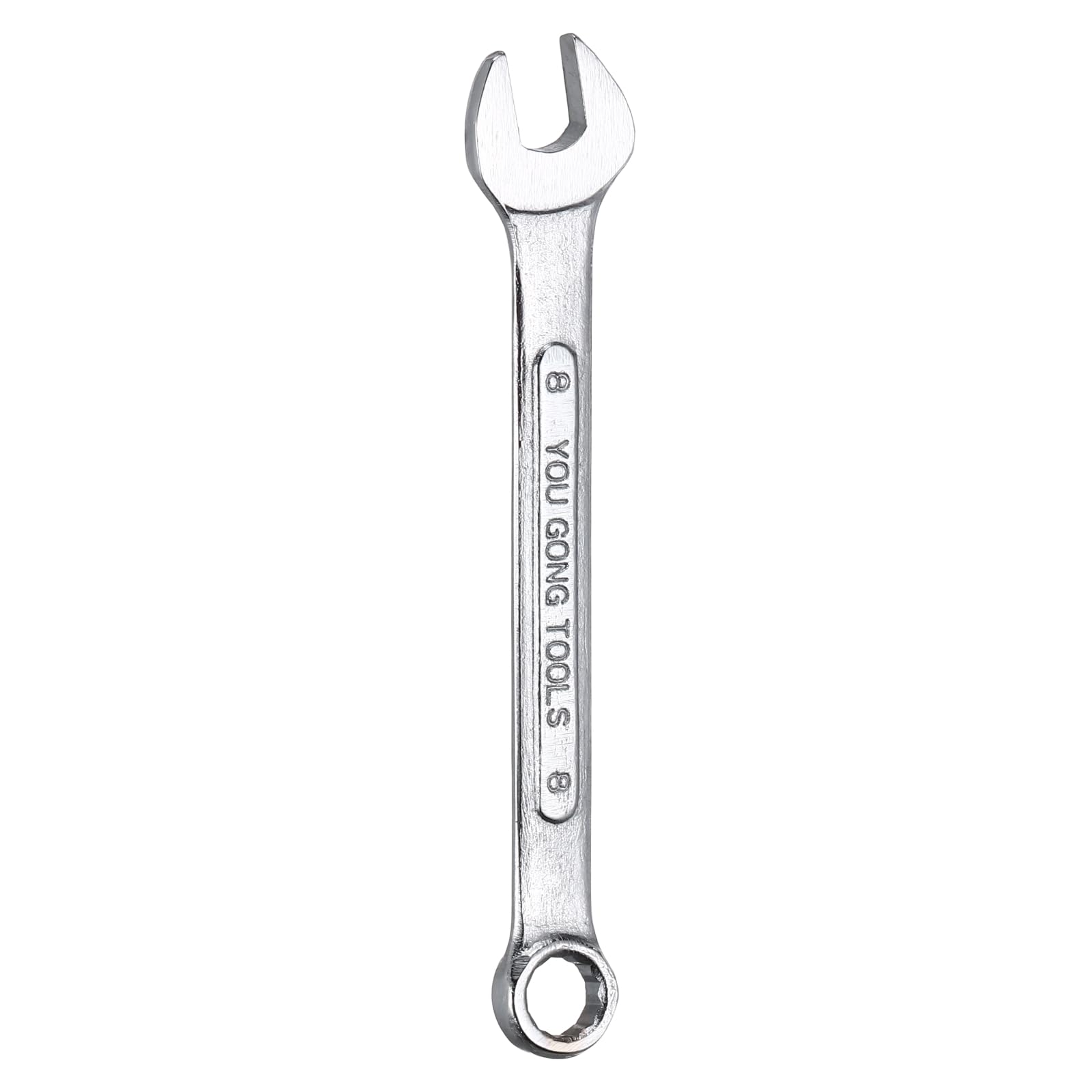 Llave combinada métrica de 8 mm de Extremo Abierto y 12 Puntas con Extremo de Caja acodado a 15 Grados. Llaves de Doble Extremo para Herramientas domésticas, automotrices y de Bricolaje.
