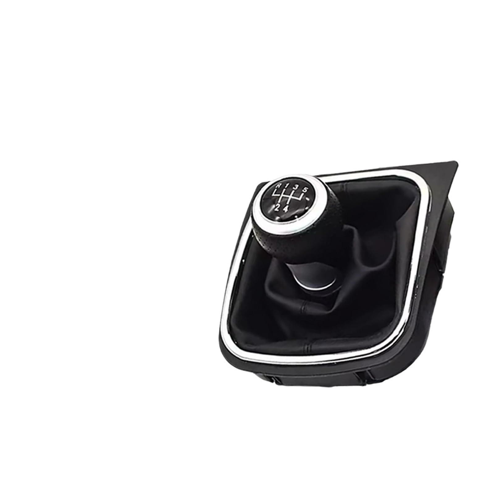 Rbevcrr Black 5 Speed Car Shift Lever Knob For Vw For Golf 5/6 Mk5 Mk6 For Scirocco (2009) 5/6 Speed Gear Shift Knob Leather Stick Shifter Pen(Black 5 Speed)