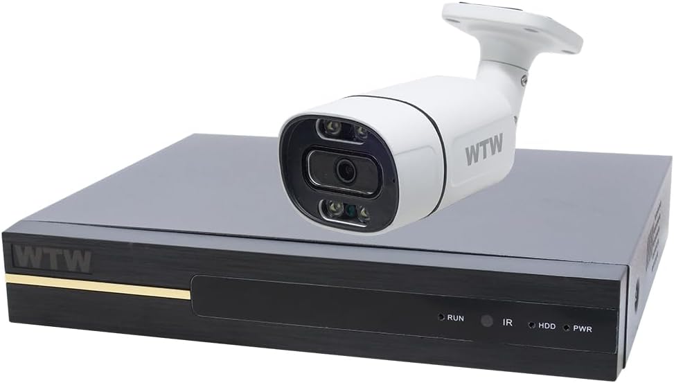 WTW 塚本無線 500万画素XPoEバレット型白1台セット8TB 屋外 防犯カメラ 家庭用