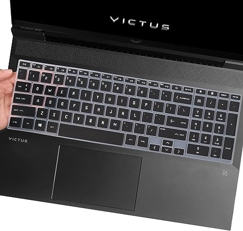 Image of Saco HP Victus Gaming Laptop Keyboard Cover for 15-fa2700TX, 15-fa1319TX, 15-fa2703TX, 15-fb3025AX (2024-2025 Models) 15.6 Inch Gaming Laptop - Anti-Faded & Spill-Resistant