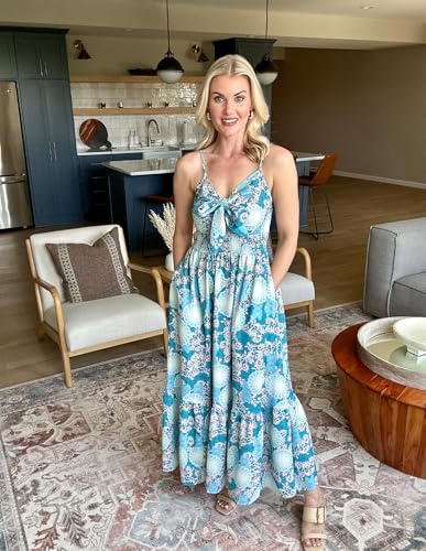 Image of GRACE KARIN Womens Summer Floral Maxi Dresses 2026 Long Flowy Boho Dress Beach Vacation Sundresses Casual Clothes with Pocket