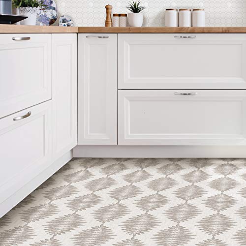 Floorpops Fp3298 Foliage Peel & Stick Floor Tiles, Neutral #TOP5