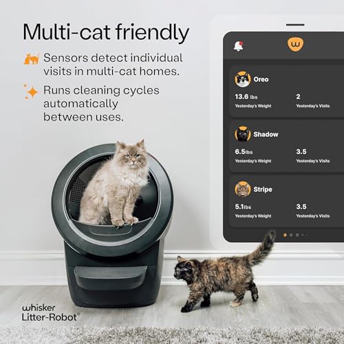 Image of Litter-Robot 4 Supply Bundle by Whisker, Black - Automatic | Automatic, Self-Cleaning Cat Litter Box, Includes 3 OdorTrap Refills, 10 Liners, 30 Cleaner Wipes, & 2 Carbon Filters