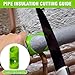 AGLOO Pipe Insulation Cutting Guide - Foam & Rubber Pipe Cutter Tool for Insulated Foam Pipe Lagging Installation - 3 Sizes for Home Industrial Use (Green, 28/22/15mm)