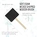 US Art Supply 3 inch Foam Sponge Wood Handle Paint Brush Set (Value Pack of 15) - Lightweight, Durable and Great for Acrylics, Stains, Varnishes, Crafts, Art
