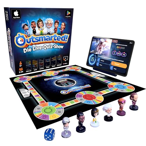 Outsmarted – Die Live-Quizshow: Premium-Edition für Familien – 10.000+ Multimedia-Fragen, Updates, Spiele für Erwachsene, Jugendliche & Kinder – Remote-Brettspiel ab 8 Jahren Outsmarted – Die Live-Quizshow: Premium-Edition für Familien – 10.000+ Multimedia-Fragen, Updates, Spiele für Erwachsene, Jugendliche & Kinder – Remote-Brettspiel ab 8 Jahren