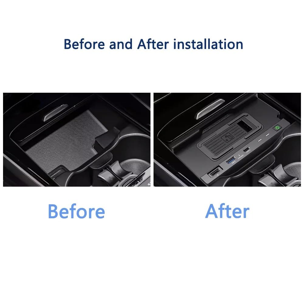 Chargeur sans fil de voiture adapté for Mercedes Benz GLA CLA AMG W177 W188 W247 GLB 2019 2020 2021 2022, support de téléphone, tapis de Charge rapide
