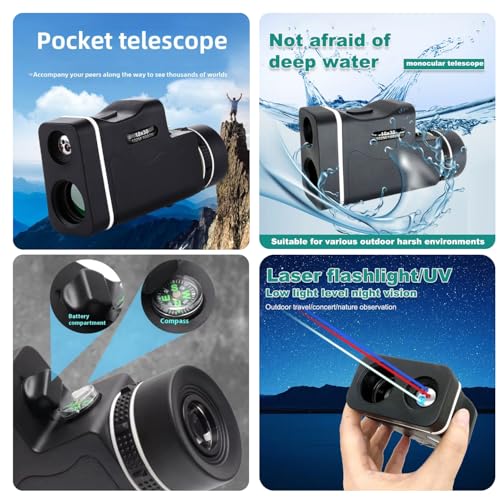Image of Telescope Monocular Binocular for Long Distance, Ultra HD Binocular with Infrared Light for Bird Watching, Wildlife, Safari, Range 2000 Meter, Zoom 10x30, Wide Eyepeice (Small)