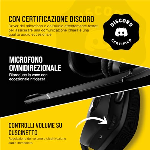 VOID ELITE Wireless Cuffie Gaming con Microfono, Audio 7.1 , Wireless 2.4 GHz a Bassa Latenza, 12 metri di Portata, Personalizzabili Illuminazione, Compatibile con PC/Mac/Playstation, Nero - Cuffia gaming - Immagine 5