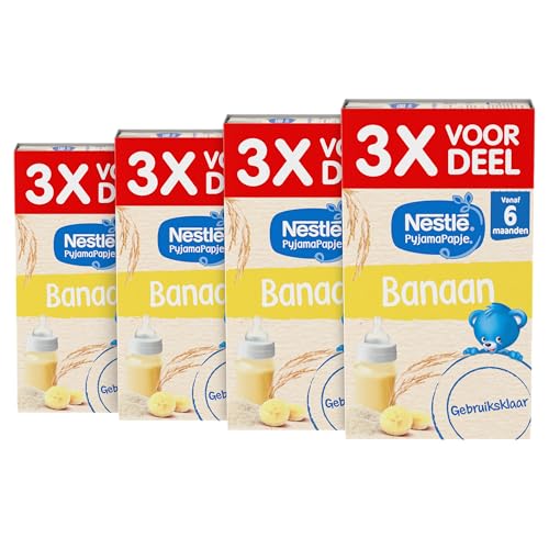 Nestlé PyjamaPapje Banaan - babypap - vanaf 6 maanden - 4 stuks