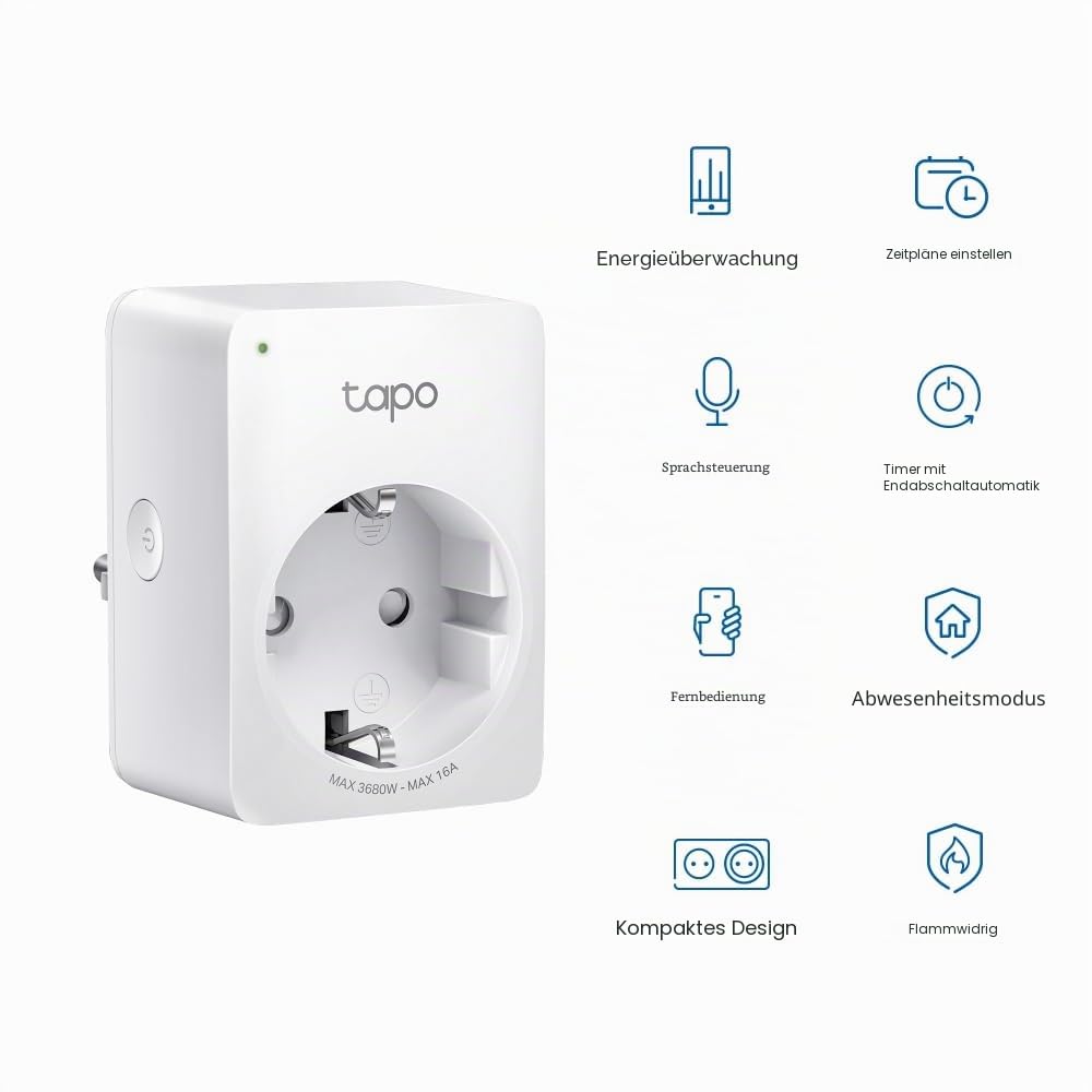 TP-Link WLAN Powerline Adapter Set TL-WPA8631P KIT(Dualband 1200Mbit/s & TP-Link Tapo Smart WLAN Steckdose Tapo P110 mit Energieverbrauchskontrolle