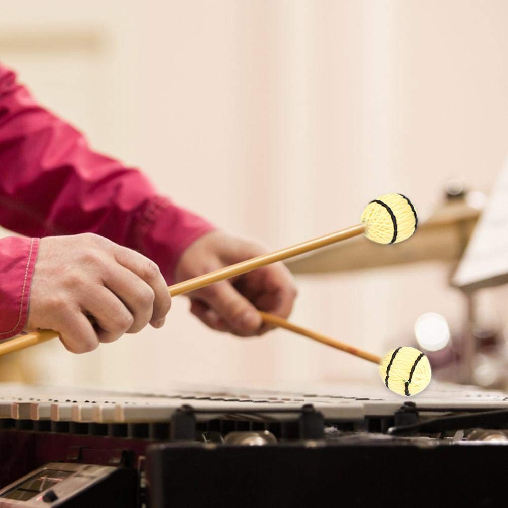 Bacchette Per Marimba E Xilofono - Testa Tonda In Faggio Con Filo Viola, Per Percussionisti - Foto 2