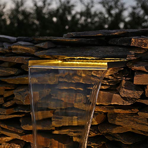 CLGarden LED Lichtleiste 30cm warmweiß für Wasserfall EWE30 warm weiße Beleuchtung wasserdicht Teich Bachlauf