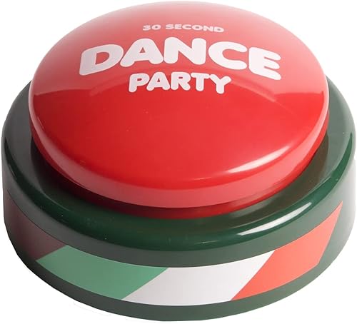 Miniatura 1 de 30 Second Dance Party - El botón navideño  Botón de fiesta de baile con música  Regalos de broma  Juguetes de oficina, relleno de calcetines