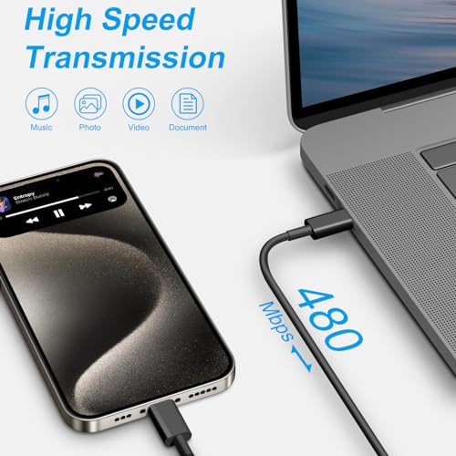 Image of iPhone 17 16 15 Charger Fast Charging 6FT - 20W USB C Charger Block with 6FT Type C to C Cable Compatible with iPhone 17 /17 Pro /17 Pro Max /Air /16 /16e /15, iPad Pro, iPad Air (Black)