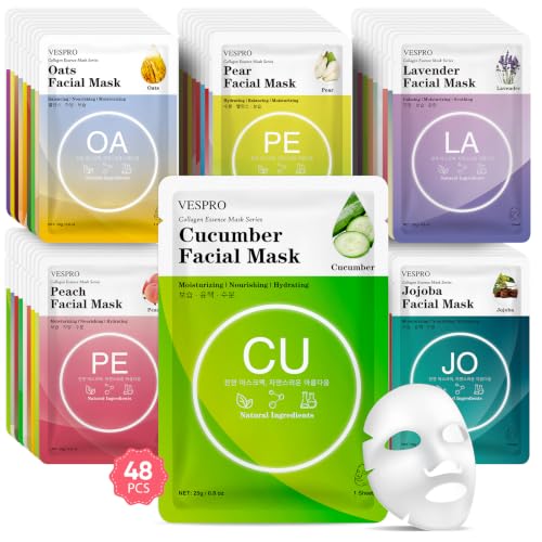 48 Pack Sheet Face Masks