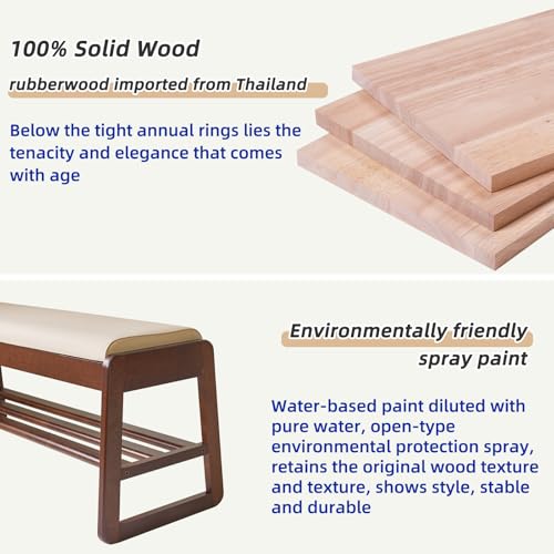 Aibiju Shoe Rack Bench with Cushion, 2 Tiers Wood Shoe Bench with Flip-Top Storage, 31.5in Shoe Rack for Entryway, Hallway, Walnut Color YD-WD061B by Aibiju - Used condition - Image 5