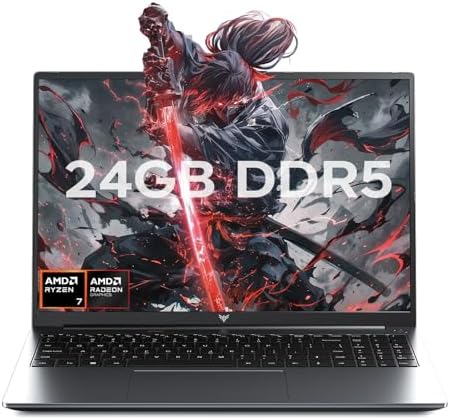 KAIGERR 2026 Gaming Laptop, 24GB DDR5 512GB NVMe SSD Laptop Compu...