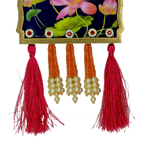 Image of CraftVatika Shrinath Ji Pichwai Wall Hanging Latkan for Door Wall Decoration, Diwali Decoration for Home, Diwali Decor Items, Festival Decorations Items, Pichwai Idol Hanging- 13.7 Inch,1 Pair