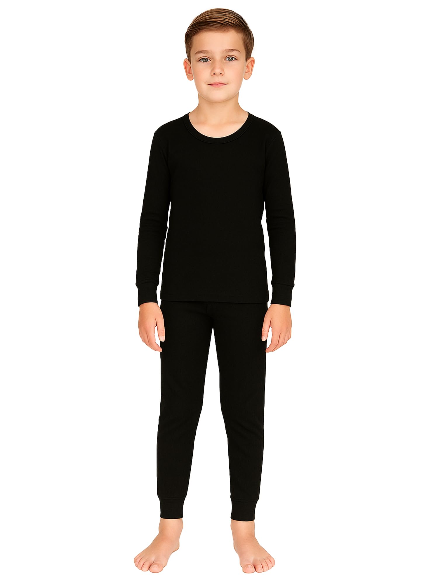 Bodycare Insider Anti-Bacterial Solid Kids Thermal Top & Bottom Set-image-25