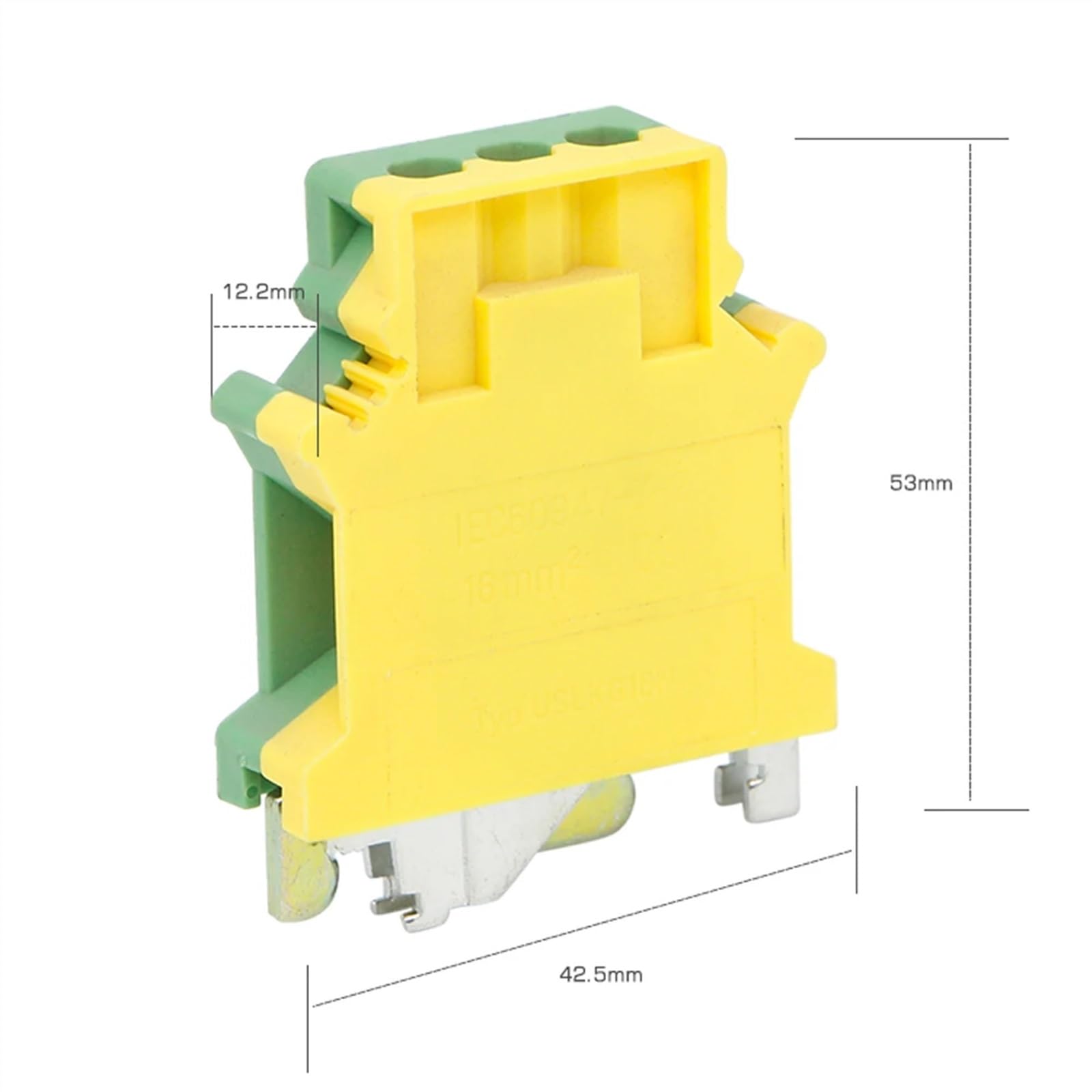 10 pz Morsettiere su Guida DIN Terra USLKG-16N Classe Universale Connettore A Vite PE Morsettiera USLKG16N