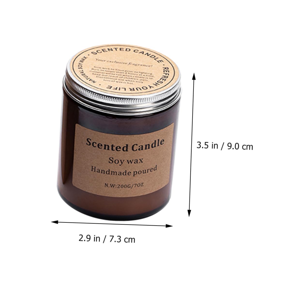 Vela de Aromaterapia de Cera Natural 200g en Vidrio