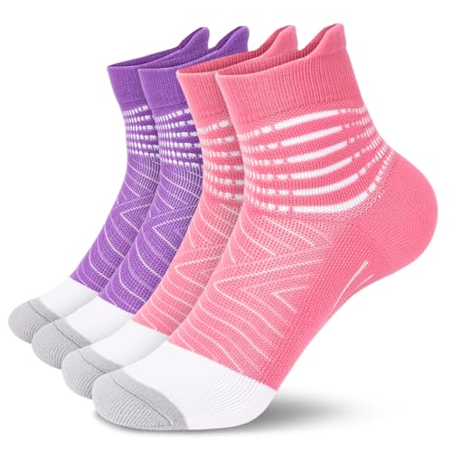 Image of IRAMY Compression Ankle Support Socks Women - Wicking, Cushioned Athletic, Plantar Fasciitis Relief 2 /3 /6 Pairs