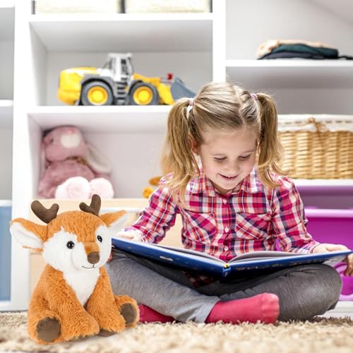 Image of Ditucu Deer Stuffed Animal 8 inch Cute Realistic Fawn Plush Toys Ultra Soft Plushies Gifts for Kids