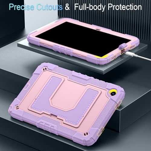 Image of for Samsung Galaxy Tab A11+ /A9+ Case 11 Inch Galaxy Tab A11 Plus Cases,Heavy Duty Shockproof Protective Cover Samsung A9 Plus Tablet Cases,Purple Rose