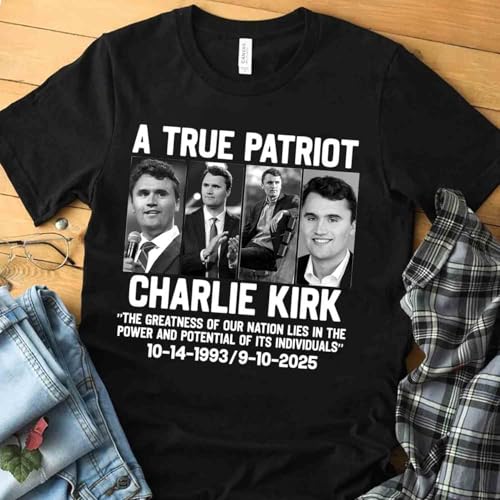True Patriot Charlie Kirk Republican Patriotic American Charlie Kirk Political Black Shirt3