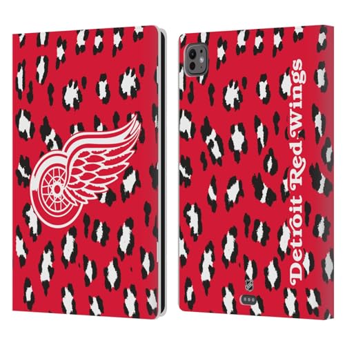 Detroit Red Wings housse iPad Pro 11 M4 M5 NHL léopard cuir