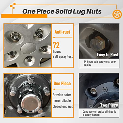 1/220 Chrome Lug Nuts Replacement For Aftermarket