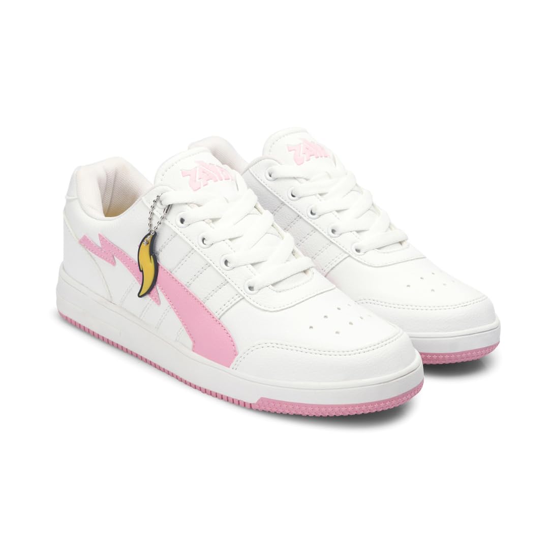 Zaydn Luna Electric Pink Sneaker for Women (8 UK) | Soft Cushioned Insole & Lightweight | Stylish Lace-Up Shoes with Casual Outfits | Trendy Sneakers | Shoes for Women | Low Top Sneaker Shoes (B0DCRYM89K) Amazon Price History, Amazon Price Tracker