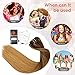 Clip In Hair Extensions Double Weft Brazilian Hair 120g 7pcs Medium Brown Fading to Golden Brown and Strawberry Blonde Highlighted Full Head Silky Straight 100% Human Hair Clip In Extensions 18 Inch